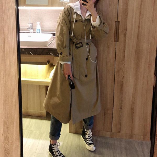 khaki double breasted manteau long femme trench coat loose casual korean style vintage female coats overcoat, Tan;black
khaki double breasted manteau long femme trench coat loose casual korean style vintage female coats overcoat, Tan;black