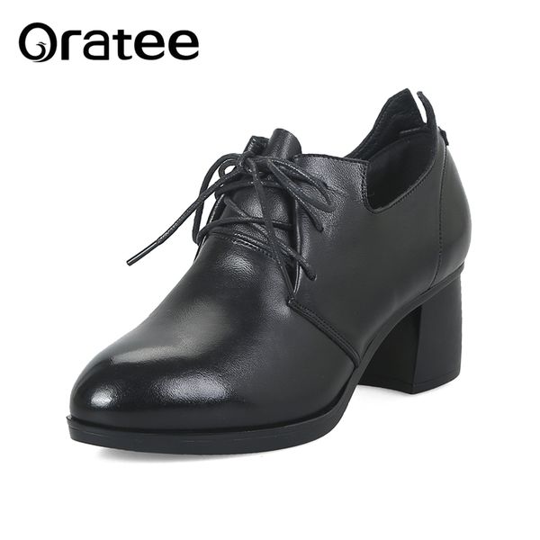 new autumn genuine leather handmade women 5cm high heels shoes pumps office cow leather female ladies thick heels shoes, Black
new autumn genuine leather handmade women 5cm high heels shoes pumps office cow leather female ladies thick heels shoes, Black