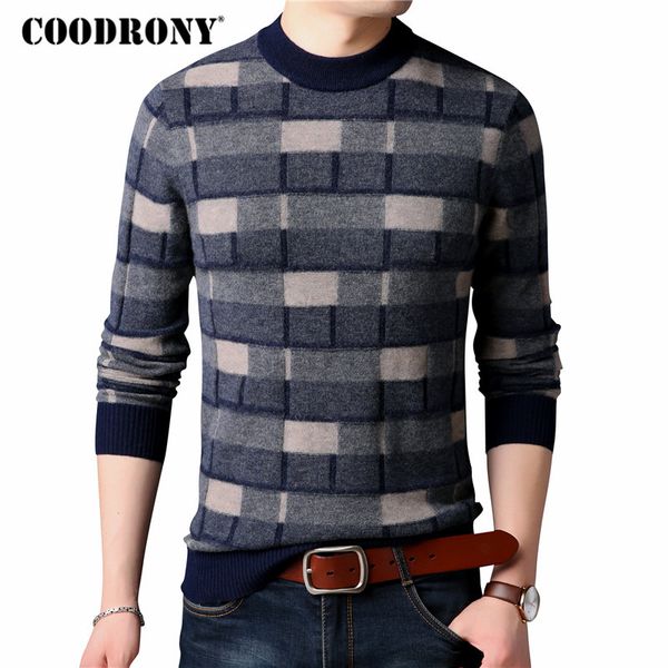 coodrony merino wool sweater men fashion plaid o-neck pullover men 2018 winter new arrival thick warm soft cashmere sweaters 310, White;black
coodrony merino wool sweater men fashion plaid o-neck pullover men 2018 winter new arrival thick warm soft cashmere sweaters 310, White;black