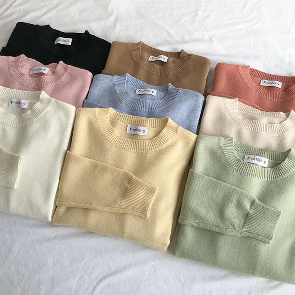 9 colors 2018 autumn and winter breif style loose solid color sweaters womens sweaters and pullovers womens (f1322, White;black
9 colors 2018 autumn and winter breif style loose solid color sweaters womens sweaters and pullovers womens (f1322, White;black