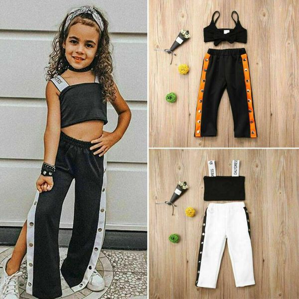 2pcs toddler baby girls outfits tube crop + button long pants summer clothes set 2020 summer girls clothing, White
2pcs toddler baby girls outfits tube crop + button long pants summer clothes set 2020 summer girls clothing, White
