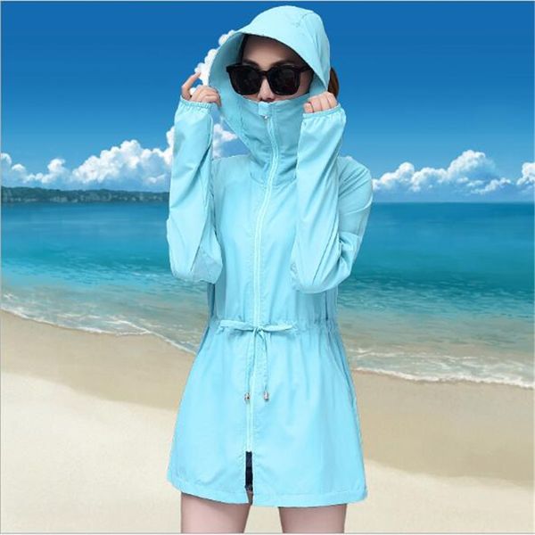 long sleeve plus size summer women sun uv protection jacket clothing female 2020 hooded jacket thin beach feminino c187, Black;brown
long sleeve plus size summer women sun uv protection jacket clothing female 2020 hooded jacket thin beach feminino c187, Black;brown
