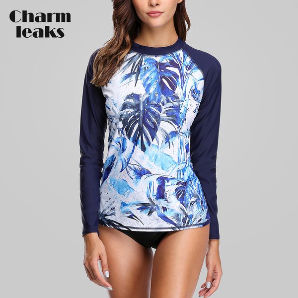 charmleaks women long sleeve rashguard swimwear retro floral print swimsuit rash guard upf50+ surfing running shirts, White;black
charmleaks women long sleeve rashguard swimwear retro floral print swimsuit rash guard upf50+ surfing running shirts, White;black