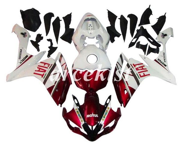 injection mold new abs motorcycle full fairings kit fit for yamaha yzf-r1 2007 2008 07 08 add tank cover bodywork set dark red white
injection mold new abs motorcycle full fairings kit fit for yamaha yzf-r1 2007 2008 07 08 add tank cover bodywork set dark red white