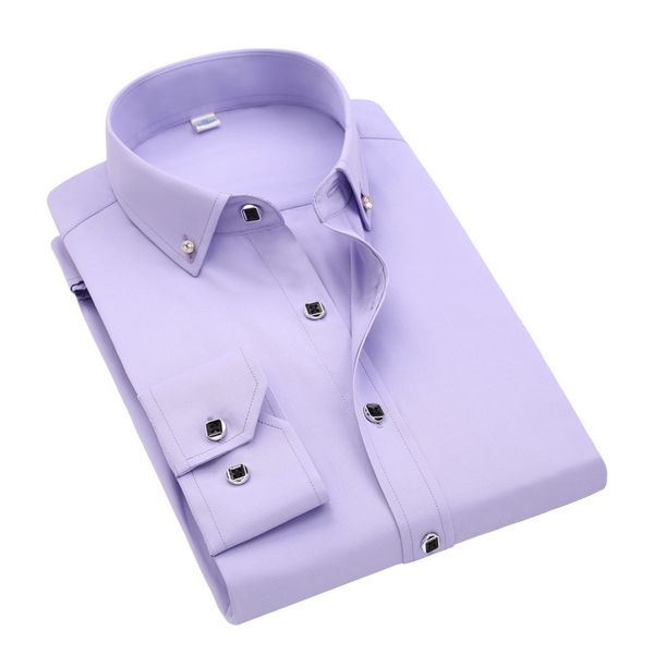 2019 new style korean-style slim fit men's long sleeve shirt middle-aged business casual solid color diamond buckle men's shirt, White;black
2019 new style korean-style slim fit men's long sleeve shirt middle-aged business casual solid color diamond buckle men's shirt, White;black