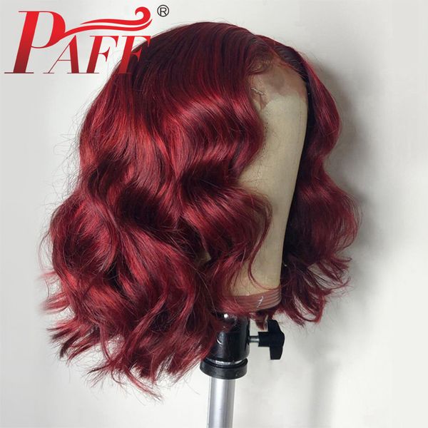 paff burgundy red 13*6 lace front human hair wigs for women short bob natural wave brazilian remy hair pre plucked with baby hair, Black;brown
paff burgundy red 13*6 lace front human hair wigs for women short bob natural wave brazilian remy hair pre plucked with baby hair, Black;brown
