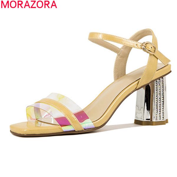 morazora 2020 new arrival fashion women sandals thick high heels square toe ladies shoes mixed colors genuine leather shoes, Black
morazora 2020 new arrival fashion women sandals thick high heels square toe ladies shoes mixed colors genuine leather shoes, Black