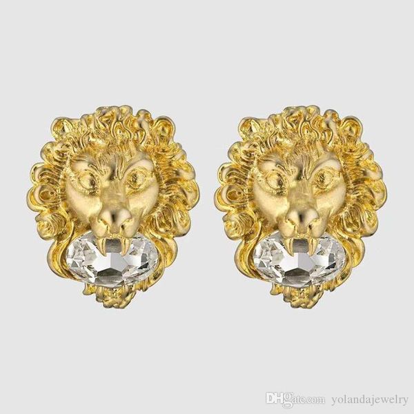 new fashion trendy women earrings yellow gold plated clear cz lion head earrings for girls women nice gift for friends, Golden;silver
new fashion trendy women earrings yellow gold plated clear cz lion head earrings for girls women nice gift for friends, Golden;silver