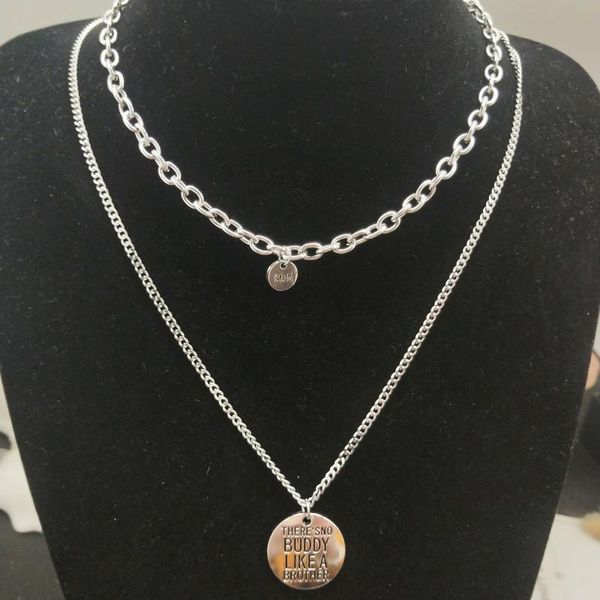 south korea ins trend retro letters round card pendant collar hip-hop network red men double pendant necklace tide male, Silver
south korea ins trend retro letters round card pendant collar hip-hop network red men double pendant necklace tide male, Silver