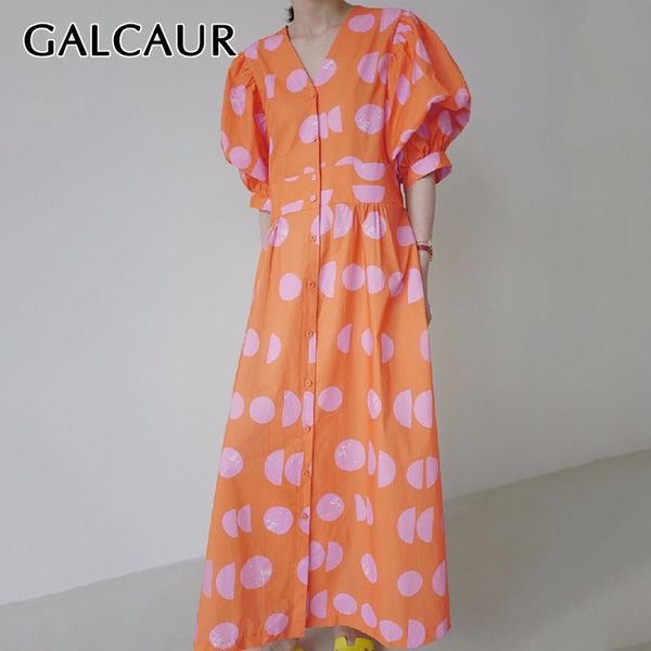 galcaur dot print dress women v neck puff short sleeve high waist hit color maxi summer dresses female fashion clothing 2020, Black;gray
galcaur dot print dress women v neck puff short sleeve high waist hit color maxi summer dresses female fashion clothing 2020, Black;gray