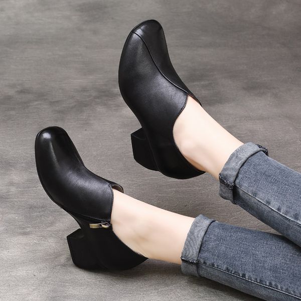 women's boots ankle spring shoes knee high berets summer women ankle boots leather 5 cm high heels spring lazy shoes women 2019, Black
women's boots ankle spring shoes knee high berets summer women ankle boots leather 5 cm high heels spring lazy shoes women 2019, Black