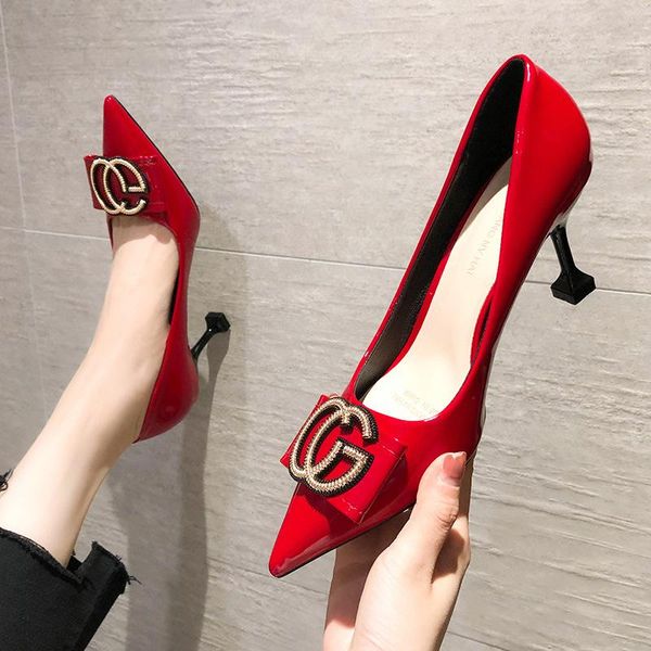 2020 new ladies pointed women's shoes wild metal buckle style high heels outdoor party reception ing, Black
2020 new ladies pointed women's shoes wild metal buckle style high heels outdoor party reception ing, Black