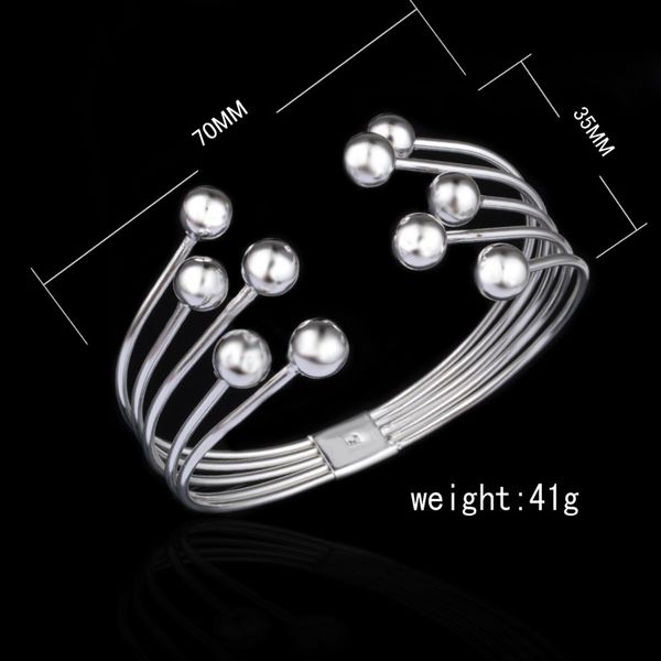 silver plated 8mm bead bangle bracelet fashion silver color bracelets & bangles for women jewelry pulseiras a165, Black
silver plated 8mm bead bangle bracelet fashion silver color bracelets & bangles for women jewelry pulseiras a165, Black