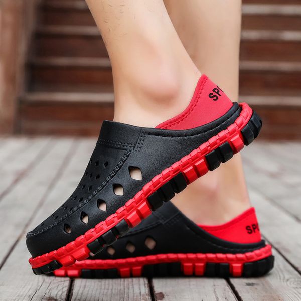 sagace casual sandals men's shoes fashion flats hollow out hole beach breathable sandals light beach shoes soft comfortable, Black
sagace casual sandals men's shoes fashion flats hollow out hole beach breathable sandals light beach shoes soft comfortable, Black