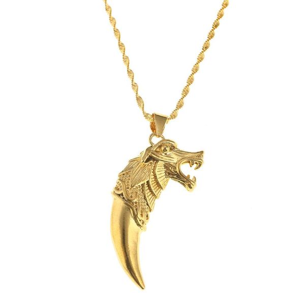 gold color wolf tooth pendant necklace for men women wolf's fang chain jewelry, Silver
gold color wolf tooth pendant necklace for men women wolf's fang chain jewelry, Silver