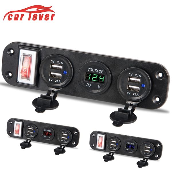 new 2pcs dual usb socket charger 5v 2.1a + led voltage+ on-off toggle switch 4 in 1 for car boat marine truck camper vehicles
new 2pcs dual usb socket charger 5v 2.1a + led voltage+ on-off toggle switch 4 in 1 for car boat marine truck camper vehicles