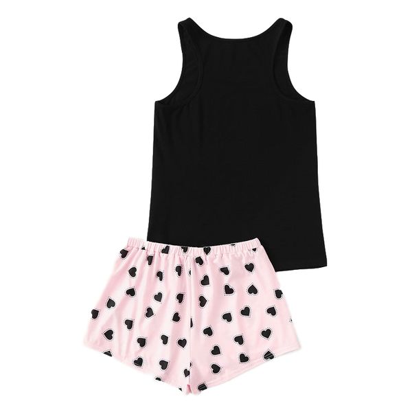 2019letter print & drawstring waist shorts pajama set women sleeveless drawstring preppy nightwear, Blue;gray
2019letter print & drawstring waist shorts pajama set women sleeveless drawstring preppy nightwear, Blue;gray