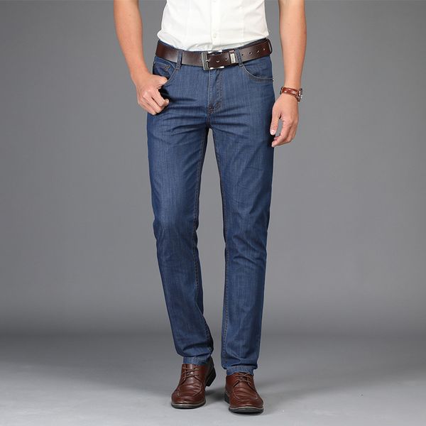 men's jeans summer business loose straight men ultra-thin cowboy pants fabric leisure trousers, Blue
men's jeans summer business loose straight men ultra-thin cowboy pants fabric leisure trousers, Blue