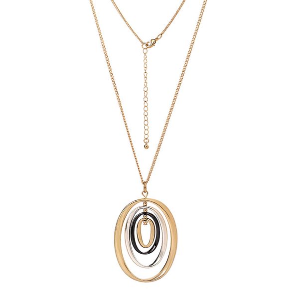 new style gold black color geometry circle round long pendant necklace for women jewelry metal big small round necklace, Silver
new style gold black color geometry circle round long pendant necklace for women jewelry metal big small round necklace, Silver