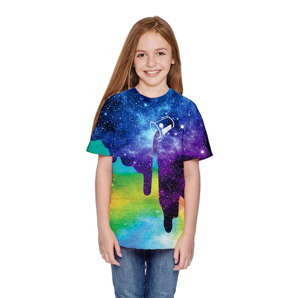 Wholesale of boys' 2019 summer t-shirts and girls' short-sleeved children's wear with starry sky digital printing, Blue
Wholesale of boys' 2019 summer t-shirts and girls' short-sleeved children's wear with starry sky digital printing, Blue