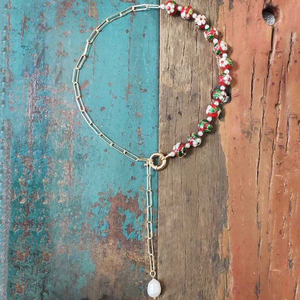 boho style women pearl pendant long necklace bohemian cloisonne bead beautiful pendant choker ladies clothes accessories jewelry, Silver
boho style women pearl pendant long necklace bohemian cloisonne bead beautiful pendant choker ladies clothes accessories jewelry, Silver