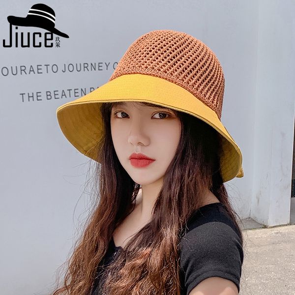 summer 2020 hollowed-out knitted stitching fisherman sun sun ladies' fisherman hat sunscreen stitching wide brim sunshade hat, Blue;gray
summer 2020 hollowed-out knitted stitching fisherman sun sun ladies' fisherman hat sunscreen stitching wide brim sunshade hat, Blue;gray