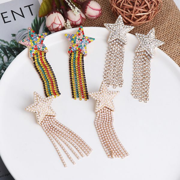 crystal star earring blingbling tassel long statement dangle womens wedding earrings hanging drop fashion earring pendientes, Golden
crystal star earring blingbling tassel long statement dangle womens wedding earrings hanging drop fashion earring pendientes, Golden