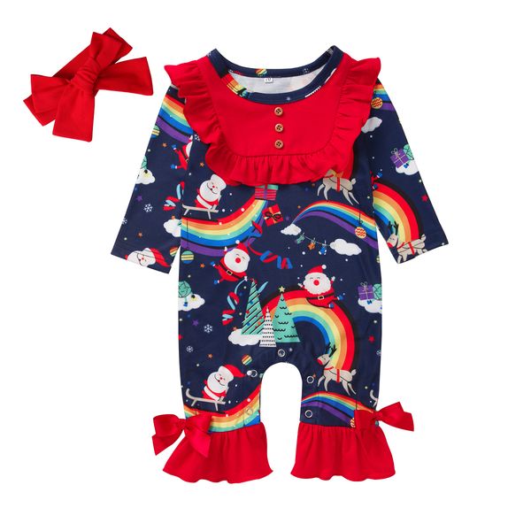 2020 cartoon christmas baby girls rompers cute santa rainbow ruffles jumpsuit xmas costumes long sleeve clothes, Blue
2020 cartoon christmas baby girls rompers cute santa rainbow ruffles jumpsuit xmas costumes long sleeve clothes, Blue