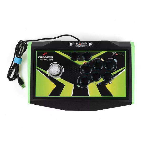rs usb led wired game arcade joystick fighting stick no delay gamepad arcade controller for pc video game - black & green
rs usb led wired game arcade joystick fighting stick no delay gamepad arcade controller for pc video game - black & green
