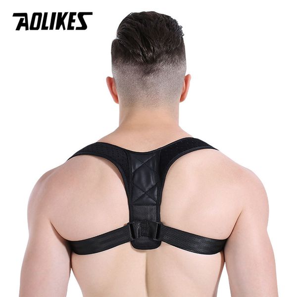 aolikes back shoulder posture correction adjustable sports safety back support corset spine support belt posture corrector, Black;blue
aolikes back shoulder posture correction adjustable sports safety back support corset spine support belt posture corrector, Black;blue