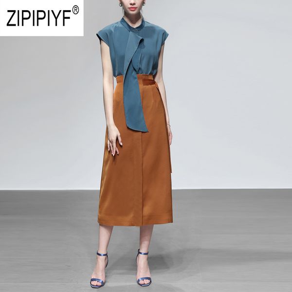 2019 summer fashion women two pieces sets single-breasted solid color ruffles office blouse a-line long tassels skirts z1283, White
2019 summer fashion women two pieces sets single-breasted solid color ruffles office blouse a-line long tassels skirts z1283, White