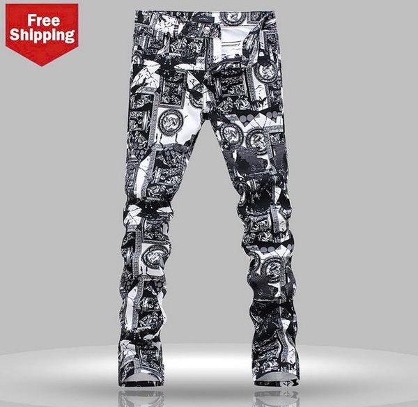 spring fashion white black mid waist england 1 jeans men pant man denim trousers straight street thin printed, Blue
spring fashion white black mid waist england 1 jeans men pant man denim trousers straight street thin printed, Blue