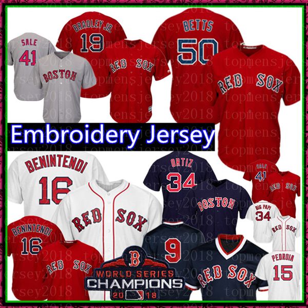 

Boston 50 Mookie Betts Red Sox 19 Jackie Bradley Jr. Jersey 28 JD Martinez 16 Andrew Benintendi 34 41 Chris Sale 15