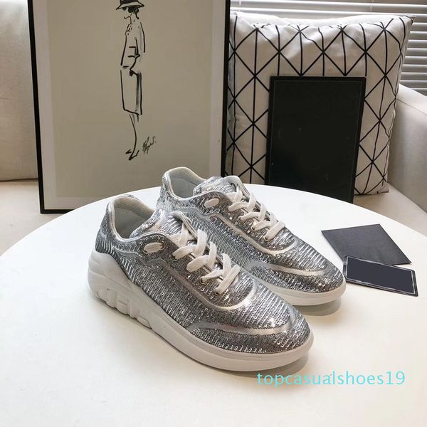 2020 women designer sequins trainers lace-up runner sneaker party wedding brilliant platform shoes increasing rubber sole men shoes t19, Black
2020 women designer sequins trainers lace-up runner sneaker party wedding brilliant platform shoes increasing rubber sole men shoes t19, Black
