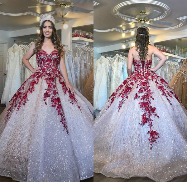 2020 lace up luxury quinceanera dresses appliqued sequins sweetheart tulle floor length sweet 16 dresses vestidos de ball gown prom dress, Blue;red
2020 lace up luxury quinceanera dresses appliqued sequins sweetheart tulle floor length sweet 16 dresses vestidos de ball gown prom dress, Blue;red