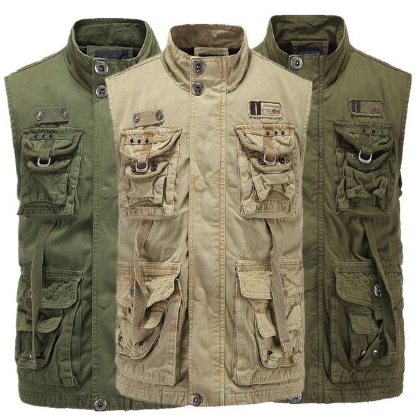 new men's mountaineering vest men's multi-bag cotton vest sleeveless jacket pgrapher fashion tactical men coat, Black;white
new men's mountaineering vest men's multi-bag cotton vest sleeveless jacket pgrapher fashion tactical men coat, Black;white