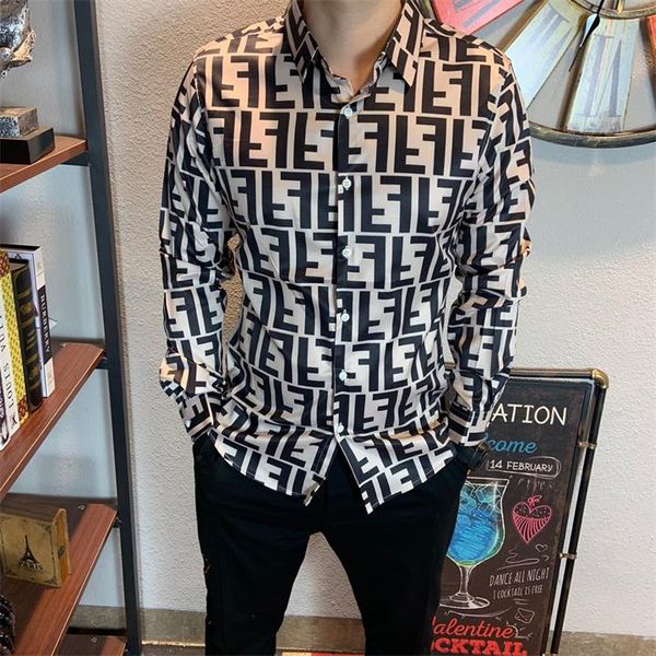 2020 high-end new long-sleeved lapel men's shirt -3xlvg222, White;black
2020 high-end new long-sleeved lapel men's shirt -3xlvg222, White;black