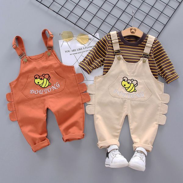 autumn toddler clothing baby girls clothes suits strips t shirt cartoon bib pants overalls 2pcs/sets children casual costume, White
autumn toddler clothing baby girls clothes suits strips t shirt cartoon bib pants overalls 2pcs/sets children casual costume, White