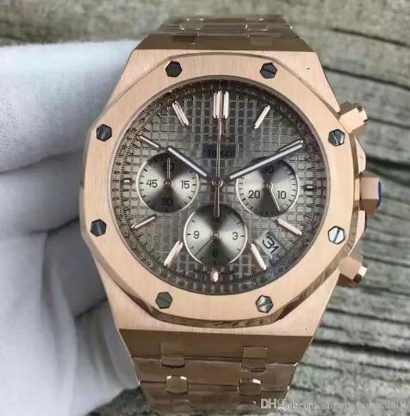 2020 41mm quartz chrono satch gold mens watch watches grey dial with subdials and index hour markers solid case back wristwatches, Slivery;brown
2020 41mm quartz chrono satch gold mens watch watches grey dial with subdials and index hour markers solid case back wristwatches, Slivery;brown