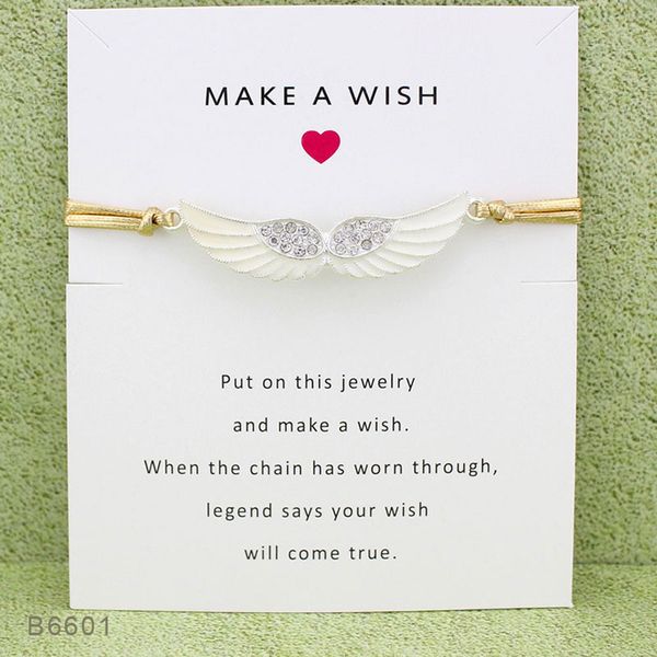 crystal wings handmade rope charm bracelets for women men friendship statement wish love jewelry gift with card, Golden;silver
crystal wings handmade rope charm bracelets for women men friendship statement wish love jewelry gift with card, Golden;silver