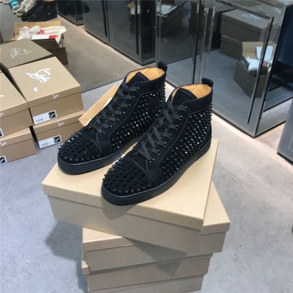 version luxury fashion rivet men's shoes stitching graffiti high-shoes red bottom couple rhinestone women's shoes size 35-47 08, Black
version luxury fashion rivet men's shoes stitching graffiti high-shoes red bottom couple rhinestone women's shoes size 35-47 08, Black