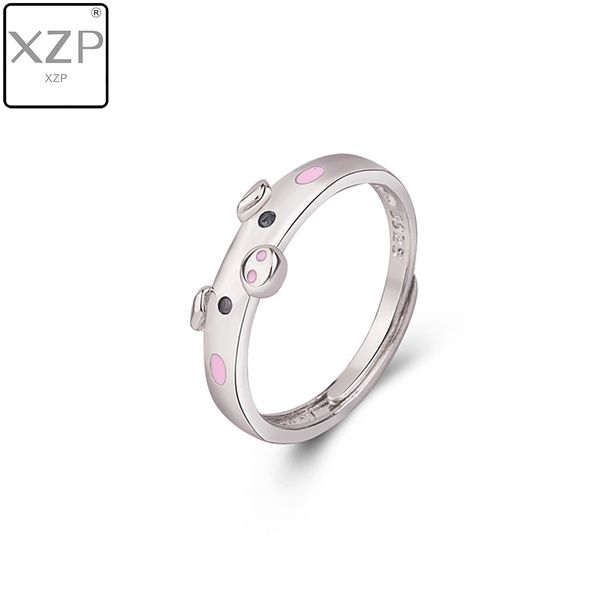 xzp s925 cute pink enamel pig rings popular lucky piggy animal couple opening ring women man jewelry lover gift adjustable, Golden;silver
xzp s925 cute pink enamel pig rings popular lucky piggy animal couple opening ring women man jewelry lover gift adjustable, Golden;silver