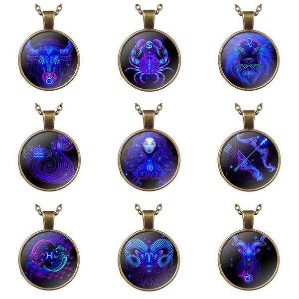 twelve constellation time gem glass ancient bronze necklace djn354 mix order pendant necklaces jewelry, Silver
twelve constellation time gem glass ancient bronze necklace djn354 mix order pendant necklaces jewelry, Silver