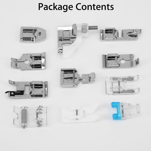 11pcs multi-functional universal sewing machine presser foot feet accessory set, Black
11pcs multi-functional universal sewing machine presser foot feet accessory set, Black