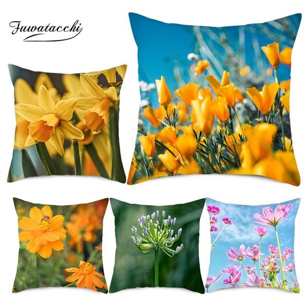 fuwatacchi spring floral printed cushion cover yellow flowers pillowcases for sofa living room decorative pillow cover 45x45cm
fuwatacchi spring floral printed cushion cover yellow flowers pillowcases for sofa living room decorative pillow cover 45x45cm