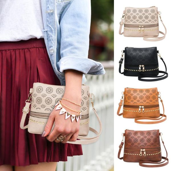 zipper rivet hollow shell crossbody bag women female pu leather fashion clutch messenger casual bags ladies messenger purse
zipper rivet hollow shell crossbody bag women female pu leather fashion clutch messenger casual bags ladies messenger purse