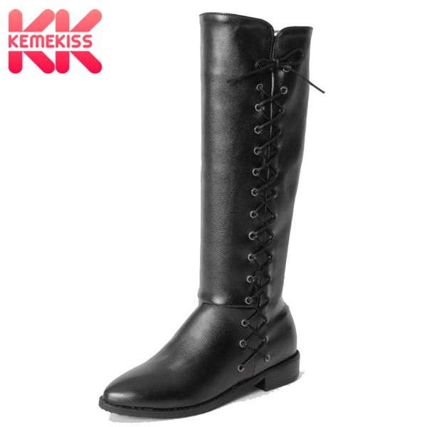 kemekiss plus size 34-47 new women flats boots pointed toe winter shoes women knee high boots fashion cross strap footwear, Black
kemekiss plus size 34-47 new women flats boots pointed toe winter shoes women knee high boots fashion cross strap footwear, Black