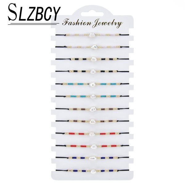 12 pcs/set women pearl charm bracelet set boho pulsera de moda adjustable rope seed beads wristband wedding jewelry girls, Golden;silver
12 pcs/set women pearl charm bracelet set boho pulsera de moda adjustable rope seed beads wristband wedding jewelry girls, Golden;silver