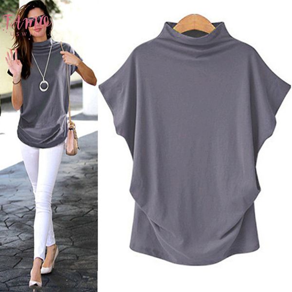 plus size fashion women cotton turtleneck blouse tee ladies bottom shirt casual short sleeve summer female blusa, White
plus size fashion women cotton turtleneck blouse tee ladies bottom shirt casual short sleeve summer female blusa, White