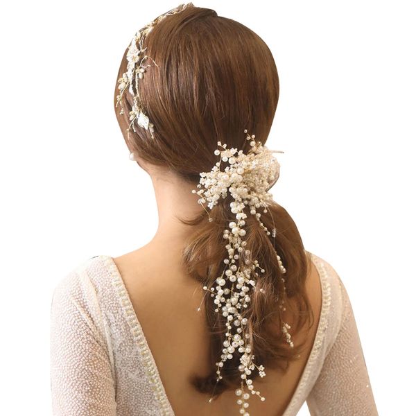 fashion wedding headdress for bride handmade wedding pearl crystal hair accessories hairpin ornaments, White;golden
fashion wedding headdress for bride handmade wedding pearl crystal hair accessories hairpin ornaments, White;golden